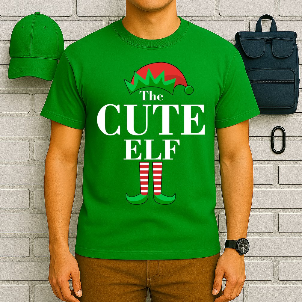 The Cute Elf Family Matching Christmas T-Shirt