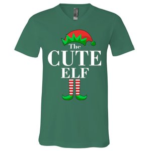 The Cute Elf Family Matching Christmas V-Neck T-Shirt