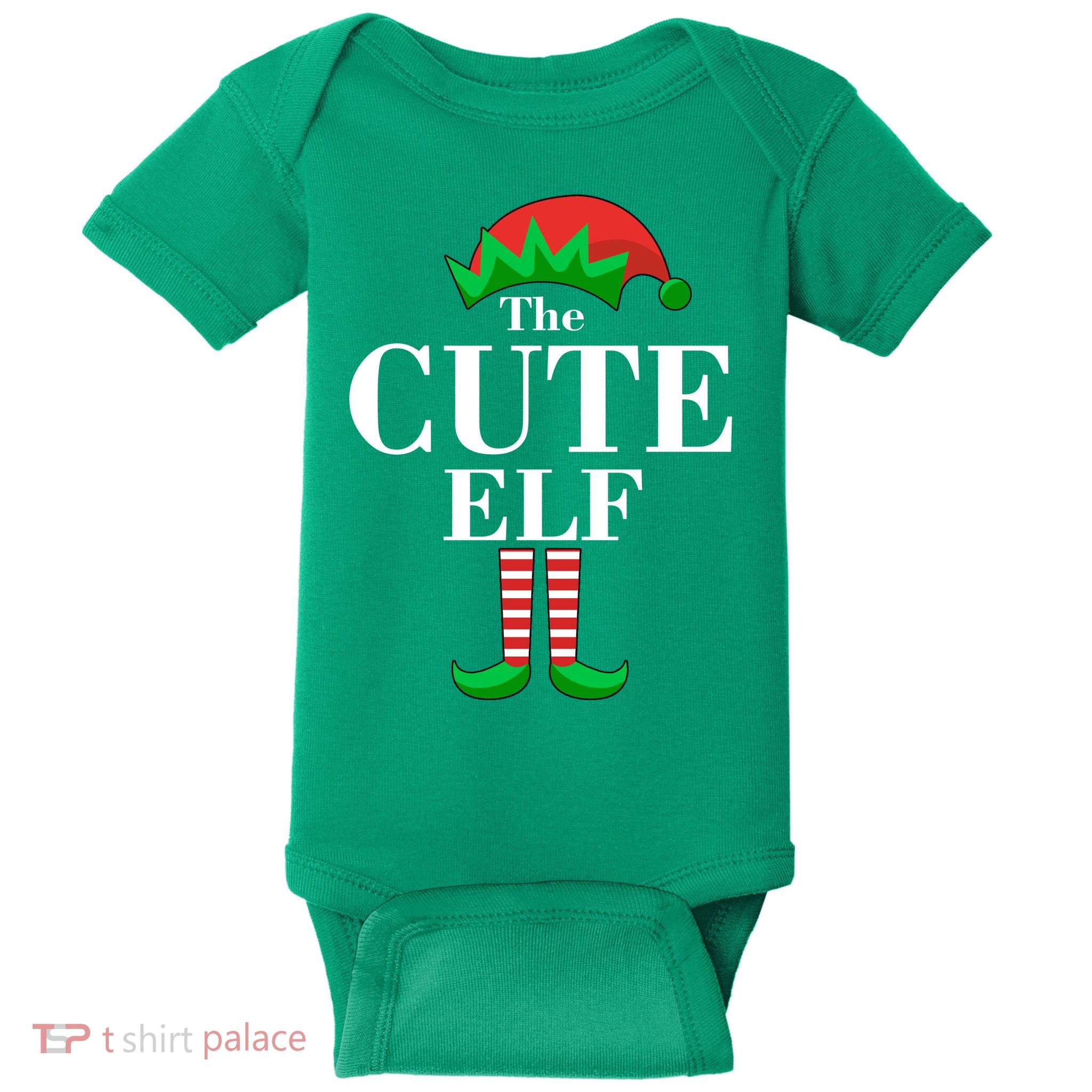 The Cute Elf Family Matching Christmas Baby Bodysuit