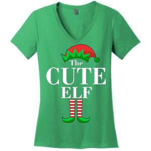 The Cute Elf Family Matching Christmas Women's V-Neck T-Shirt