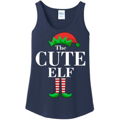 The Cute Elf Family Matching Christmas Ladies Essential Tank