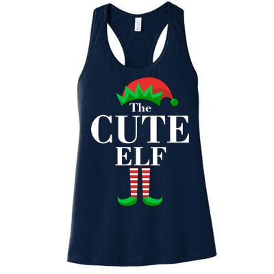 The Cute Elf Family Matching Christmas Women's Racerback Tank