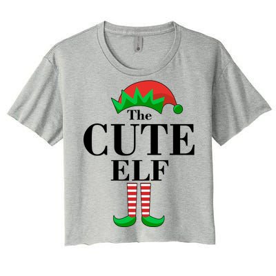 The Cute Elf Family Matching Christmas Women's Crop Top Tee