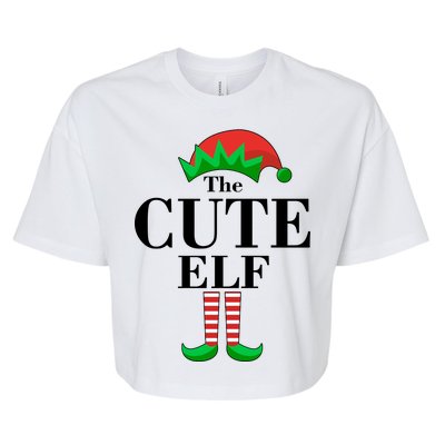 The Cute Elf Family Matching Christmas Bella+Canvas Jersey Crop Tee