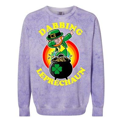 The Dabbing Leprechaun Irish Rainbow Dab St. Patrick's Day Colorblast Crewneck Sweatshirt