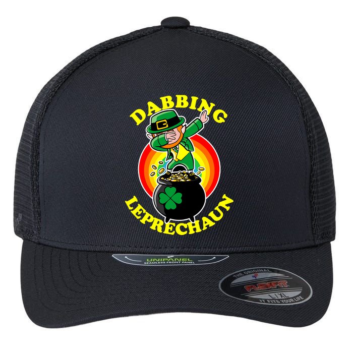 The Dabbing Leprechaun Irish Rainbow Dab St. Patrick's Day Flexfit Unipanel Trucker Cap