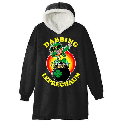 The Dabbing Leprechaun Irish Rainbow Dab St. Patrick's Day Hooded Wearable Blanket