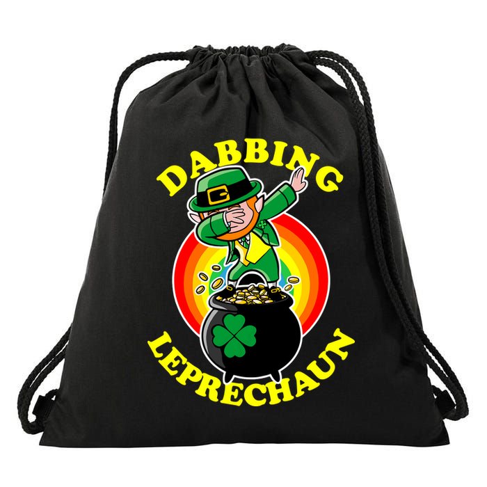 The Dabbing Leprechaun Irish Rainbow Dab St. Patrick's Day Drawstring Bag