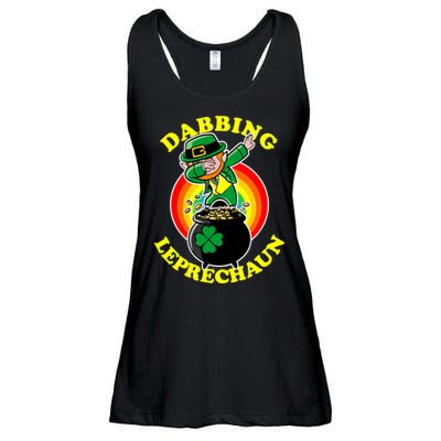 The Dabbing Leprechaun Irish Rainbow Dab St. Patrick's Day Ladies Essential Flowy Tank