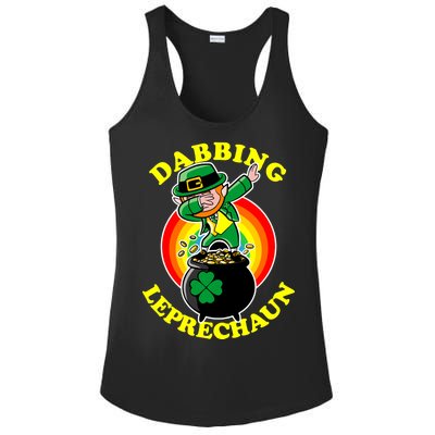 The Dabbing Leprechaun Irish Rainbow Dab St. Patrick's Day Ladies PosiCharge Competitor Racerback Tank