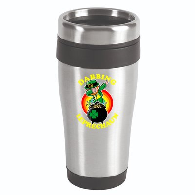 The Dabbing Leprechaun Irish Rainbow Dab St. Patrick's Day 16oz Travel Tumbler