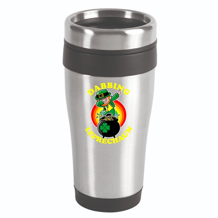 The Dabbing Leprechaun Irish Rainbow Dab St. Patrick's Day 16oz Travel Tumbler