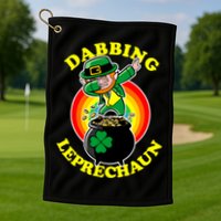 The Dabbing Leprechaun Irish Rainbow Dab St. Patrick's Day Golf Towel