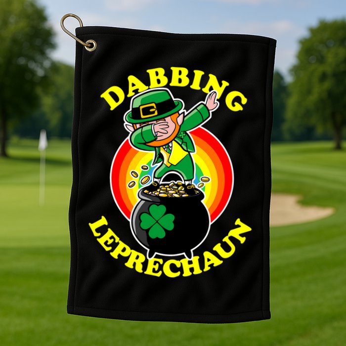 The Dabbing Leprechaun Irish Rainbow Dab St. Patrick's Day Golf Towel
