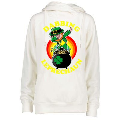 The Dabbing Leprechaun Irish Rainbow Dab St. Patrick's Day Womens Funnel Neck Pullover Hood