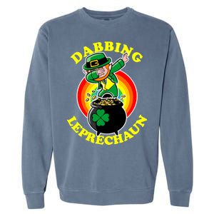 The Dabbing Leprechaun Irish Rainbow Dab St. Patrick's Day Garment-Dyed Sweatshirt