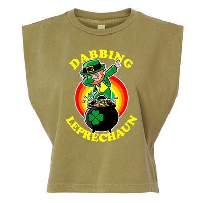 The Dabbing Leprechaun Irish Rainbow Dab St. Patrick's Day Garment-Dyed Women's Muscle Tee