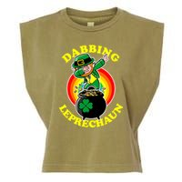 The Dabbing Leprechaun Irish Rainbow Dab St. Patrick's Day Garment-Dyed Women's Muscle Tee
