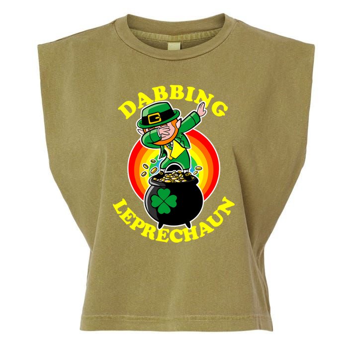 The Dabbing Leprechaun Irish Rainbow Dab St. Patrick's Day Garment-Dyed Women's Muscle Tee
