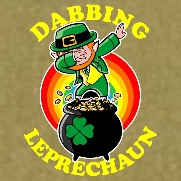 The Dabbing Leprechaun Irish Rainbow Dab St. Patrick's Day Garment-Dyed Women's Muscle Tee