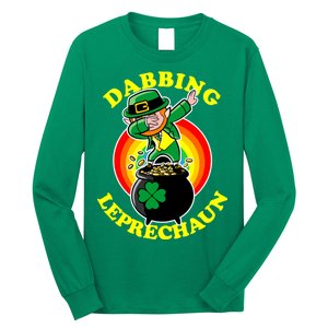 The Dabbing Leprechaun Irish Rainbow Dab St. Patrick's Day Long Sleeve Shirt