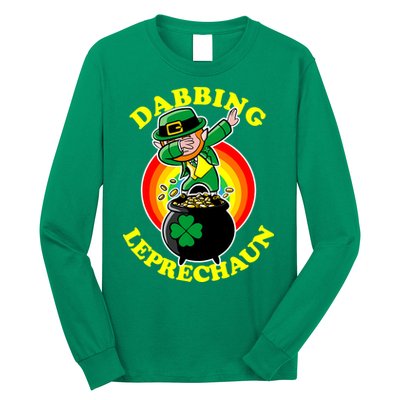 The Dabbing Leprechaun Irish Rainbow Dab St. Patrick's Day Long Sleeve Shirt