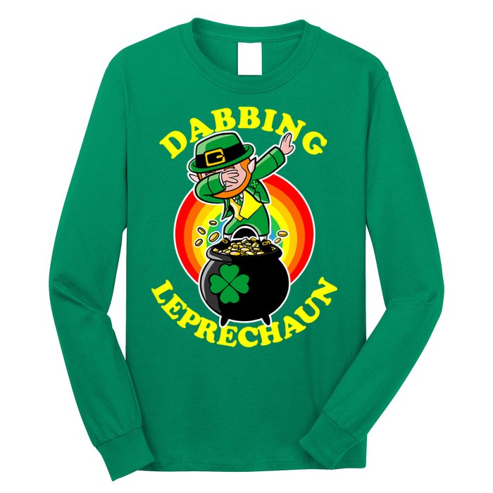 The Dabbing Leprechaun Irish Rainbow Dab St. Patrick's Day Long Sleeve Shirt