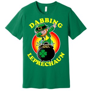 The Dabbing Leprechaun Irish Rainbow Dab St. Patrick's Day Premium T-Shirt