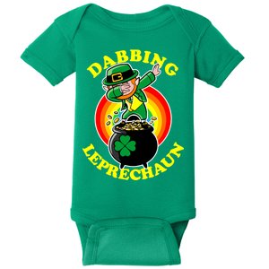 The Dabbing Leprechaun Irish Rainbow Dab St. Patrick's Day Baby Bodysuit