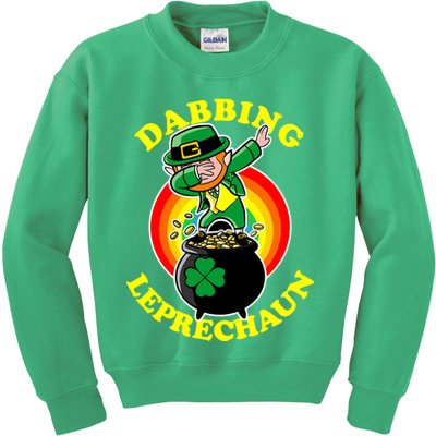 The Dabbing Leprechaun Irish Rainbow Dab St. Patrick's Day Kids Sweatshirt