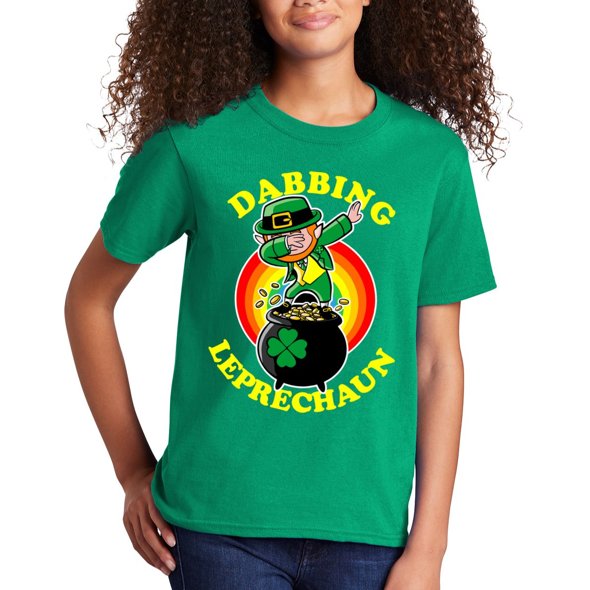 The Dabbing Leprechaun Irish Rainbow Dab St. Patrick's Day Kids T-Shirt