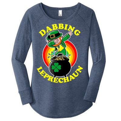 The Dabbing Leprechaun Irish Rainbow Dab St. Patrick's Day Women's Perfect Tri Tunic Long Sleeve Shirt