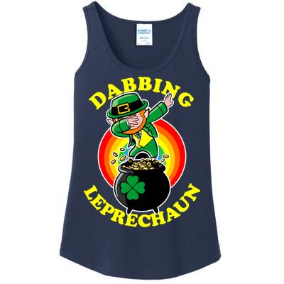 The Dabbing Leprechaun Irish Rainbow Dab St. Patrick's Day Ladies Essential Tank