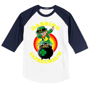 The Dabbing Leprechaun Irish Rainbow Dab St. Patrick's Day Baseball Sleeve Shirt