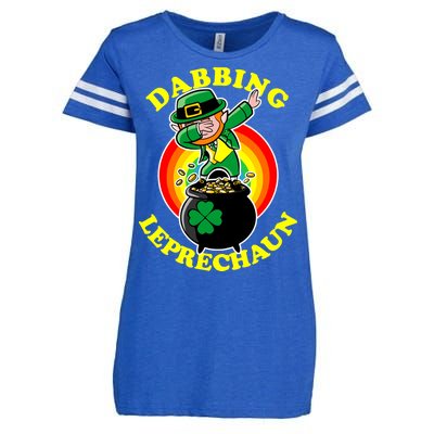 The Dabbing Leprechaun Irish Rainbow Dab St. Patrick's Day Enza Ladies Jersey Football T-Shirt