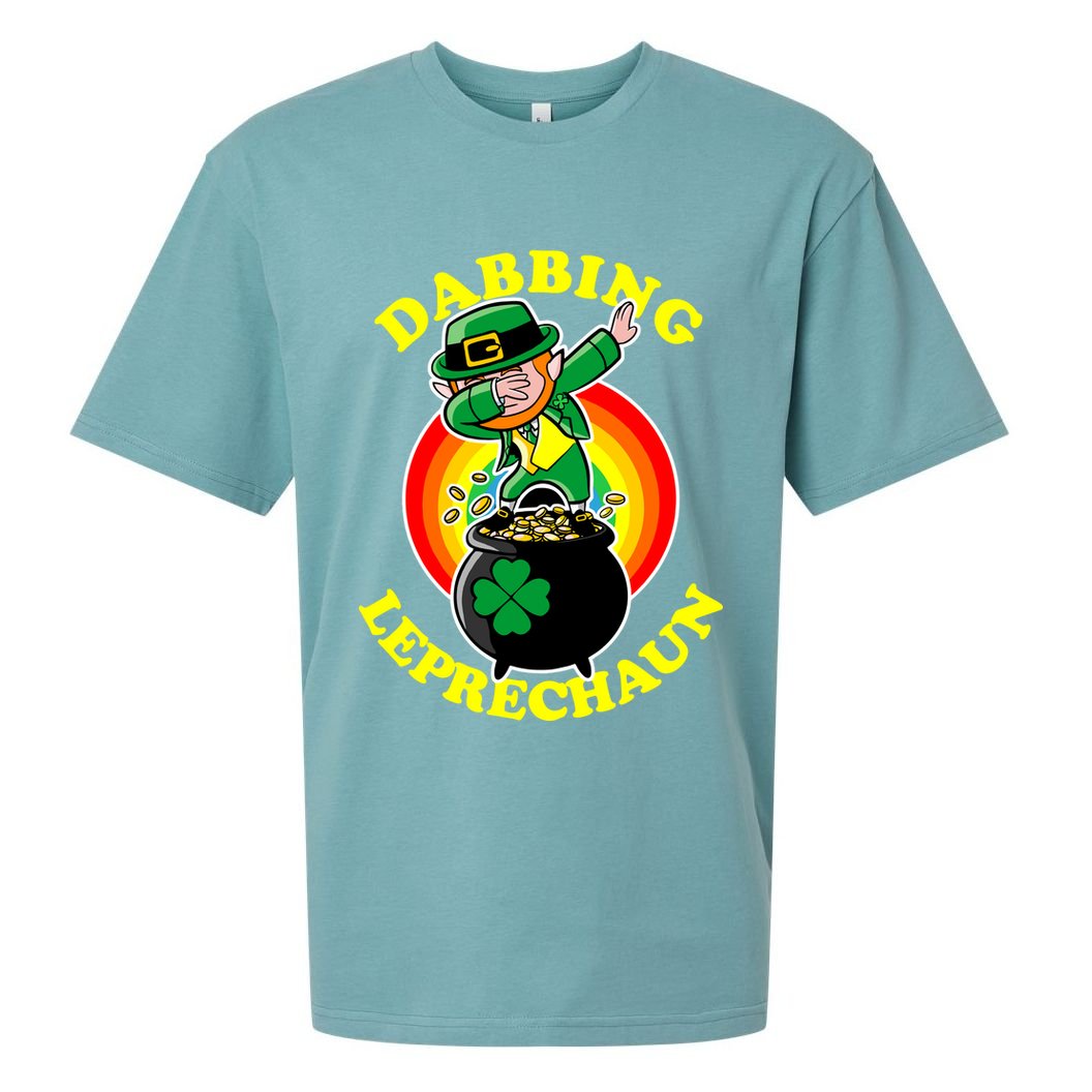 The Dabbing Leprechaun Irish Rainbow Dab St. Patrick's Day Sueded Cloud Jersey T-Shirt