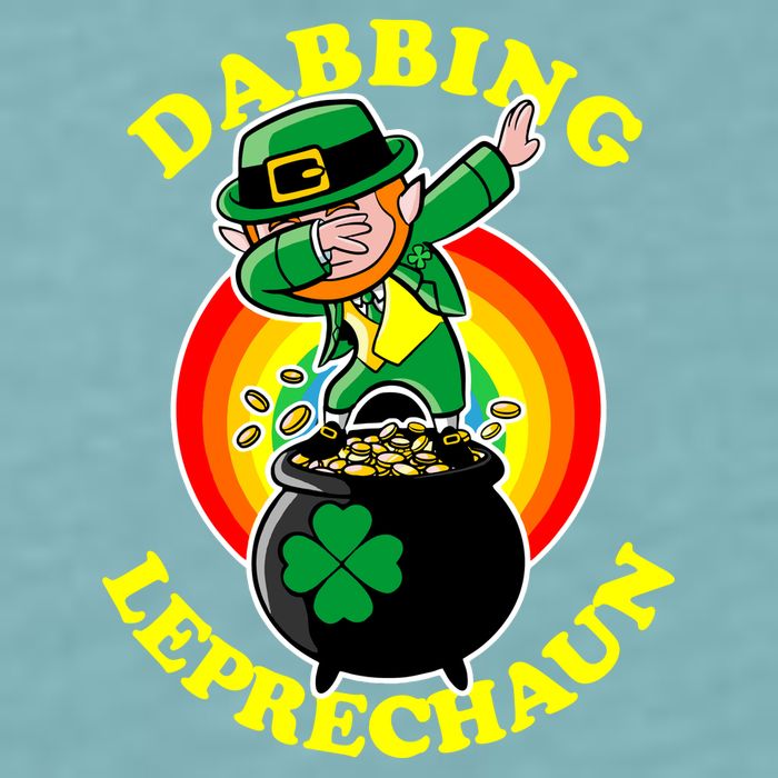 The Dabbing Leprechaun Irish Rainbow Dab St. Patrick's Day Sueded Cloud Jersey T-Shirt