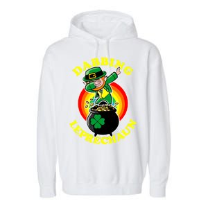 The Dabbing Leprechaun Irish Rainbow Dab St. Patrick's Day Garment-Dyed Fleece Hoodie