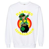 The Dabbing Leprechaun Irish Rainbow Dab St. Patrick's Day Garment-Dyed Sweatshirt