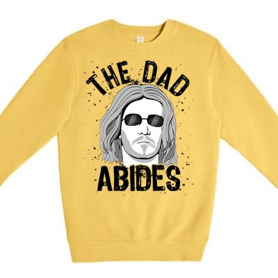 The Dad Abides Coll Shades Premium Crewneck Sweatshirt