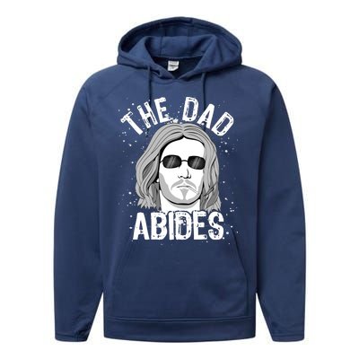 The Dad Abides Coll Shades Performance Fleece Hoodie