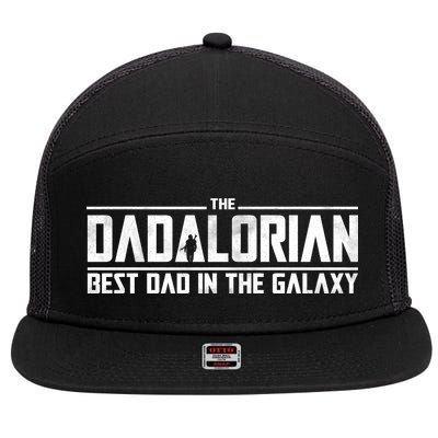 The Dadalorian Best Dad In The Galaxy 7 Panel Mesh Trucker Snapback Hat