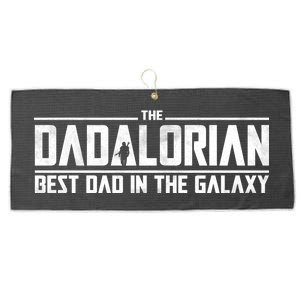 The Dadalorian Best Dad In The Galaxy Large Microfiber Waffle Golf Towel