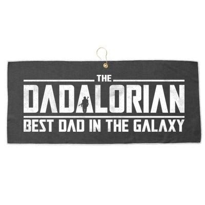 The Dadalorian Best Dad In The Galaxy Large Microfiber Waffle Golf Towel