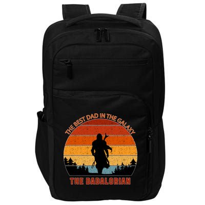 The Dadalorian Best Dad in The Galaxy Retro Vintage Impact Tech Backpack