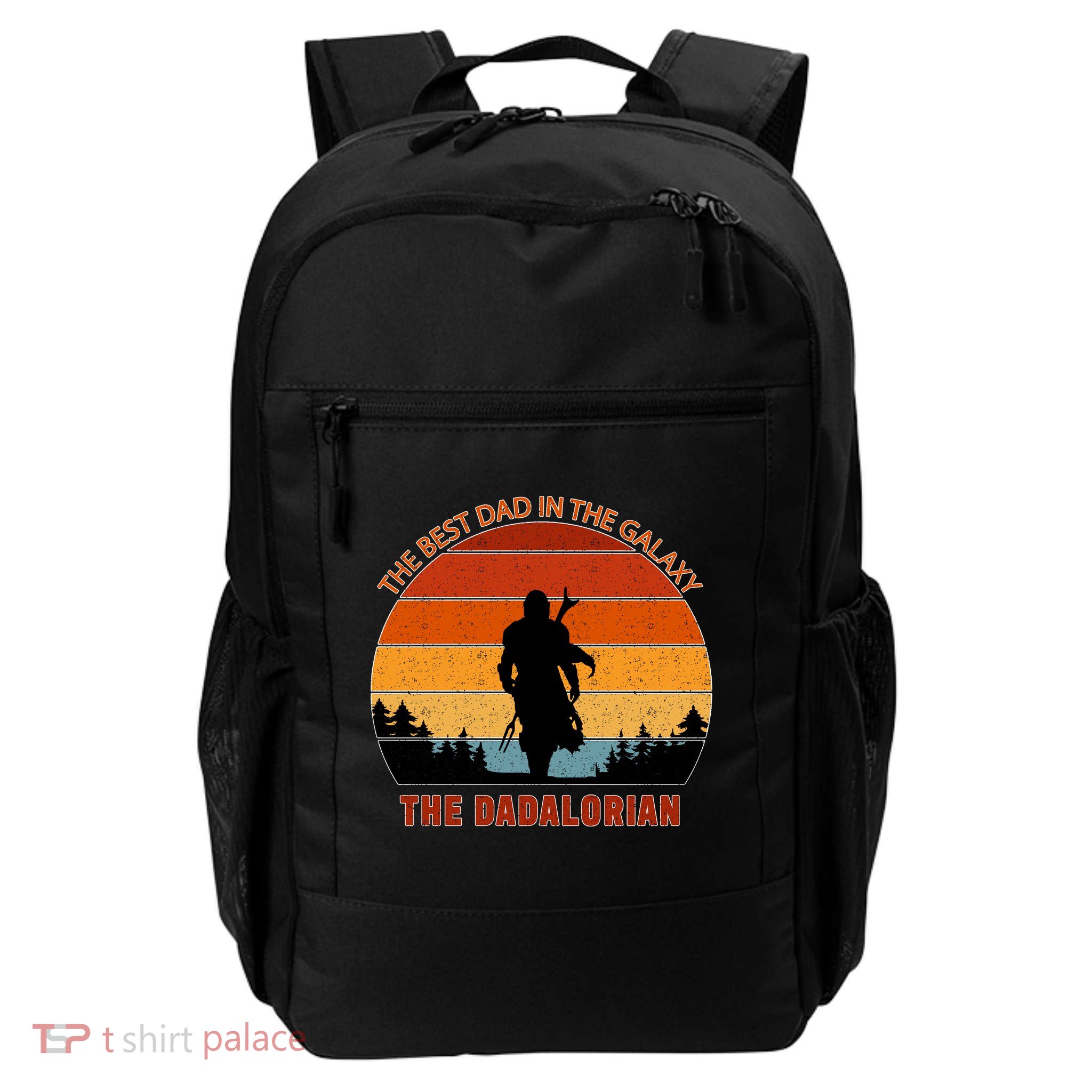 The Dadalorian Best Dad in The Galaxy Retro Vintage Backpack