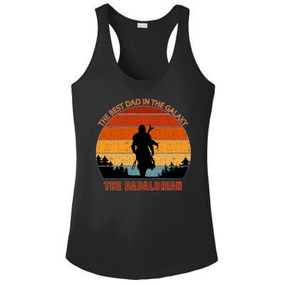 The Dadalorian Best Dad in The Galaxy Retro Vintage Ladies PosiCharge Competitor Racerback Tank