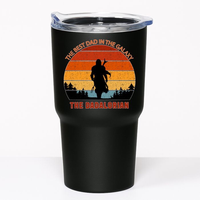The Dadalorian Best Dad in The Galaxy Retro Vintage Tumbler