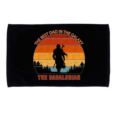 The Dadalorian Best Dad in The Galaxy Retro Vintage Microfiber Hand Towel