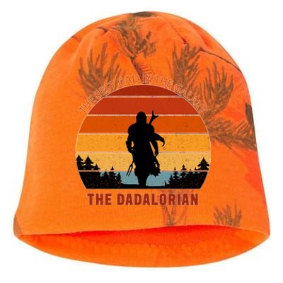 The Dadalorian Best Dad in The Galaxy Retro Vintage Kati - Camo Knit Beanie